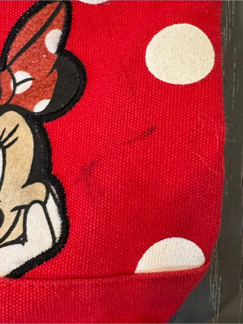 Disney Minnie Mouse Red White Polka Dot Tote Bag